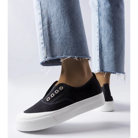 Black slip-on sneakers from Rabican 1