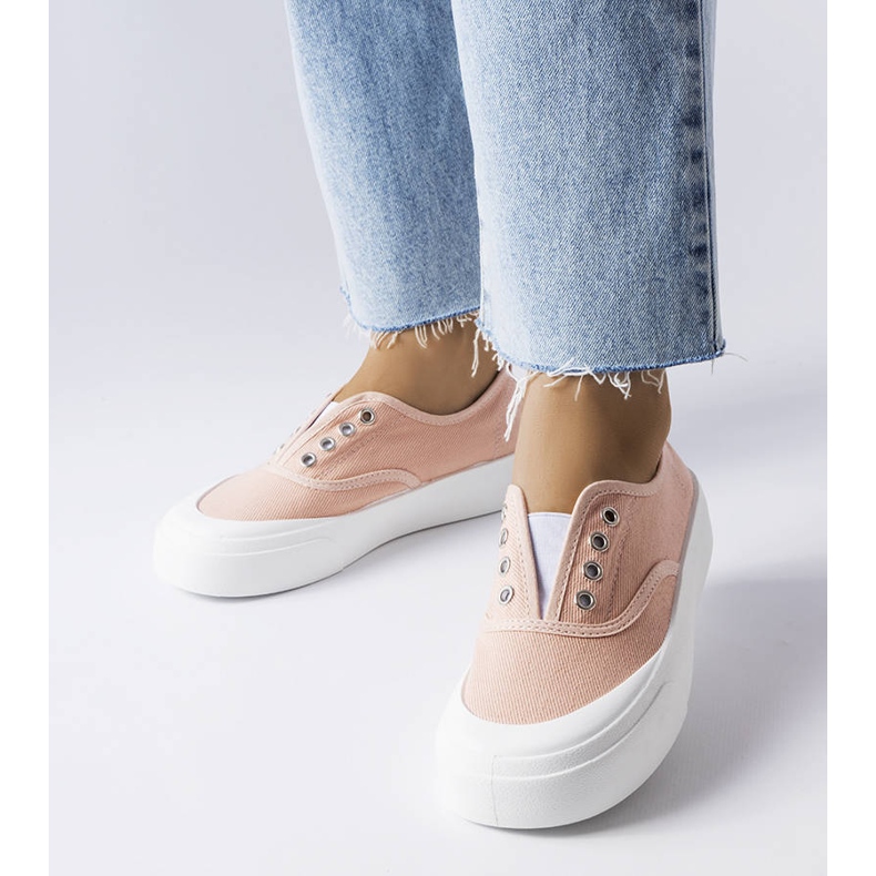 Pink slip-on sneakers from Rabican 1