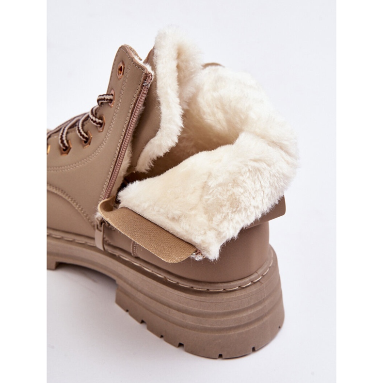 Women's Fur-Insulated Trappers, Dark Beige Fenan 2