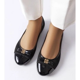 Black ballerinas with patent toe Umberto 1