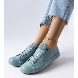Green canvas sneakers from Big Star LL274019 1
