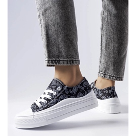 Black platform sneakers from Bélair 1