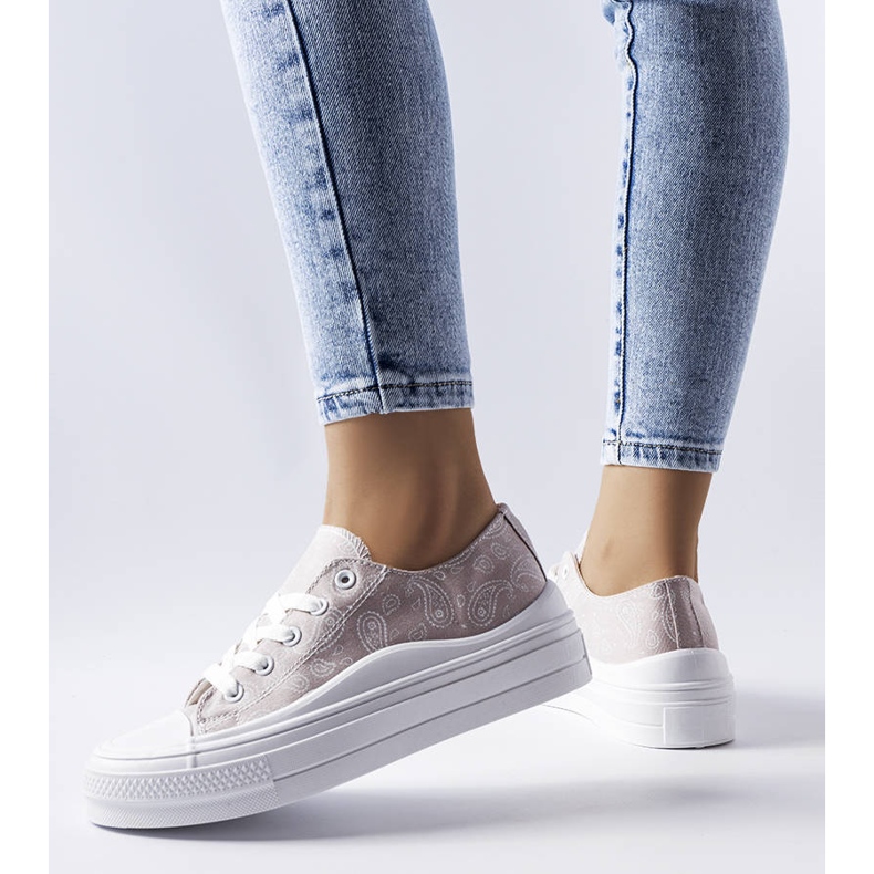 Gray platform sneakers from Bélair grey 1