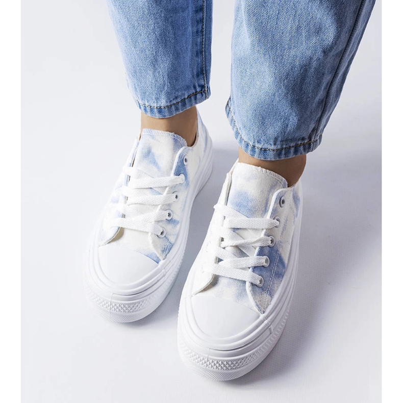 White and blue sneakers from Rocheleau 1