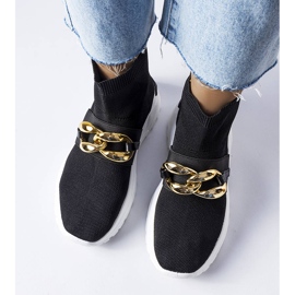 BM Baptiste black sneakers with a chain 1