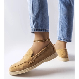 Beige eco-suede moccasins from Ferragus 1