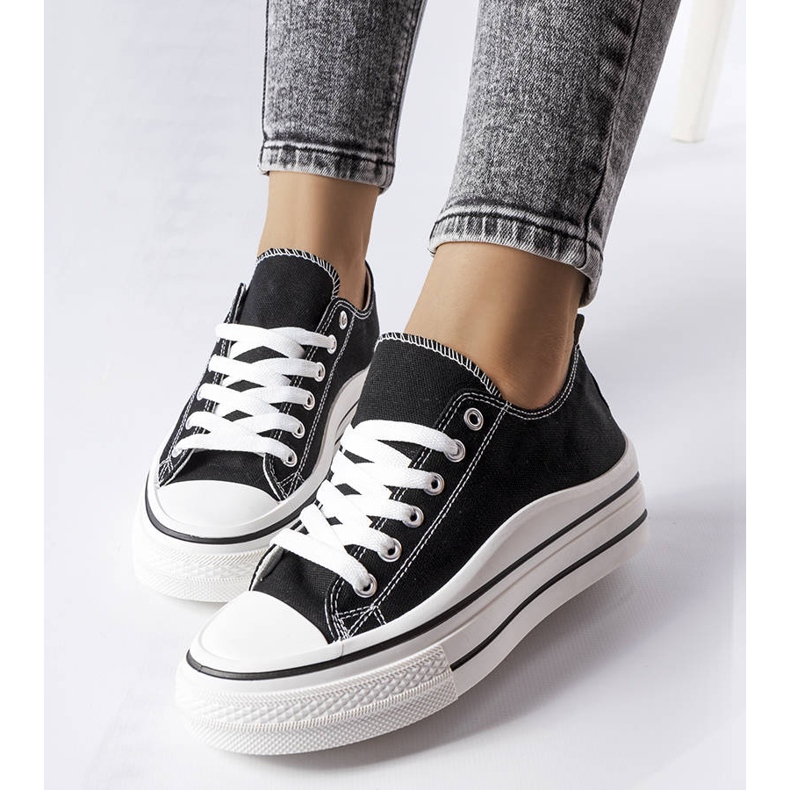 Black platform sneakers from Pomeroy 1