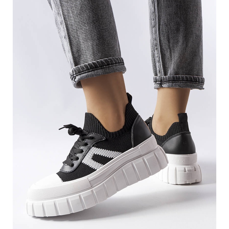 Charpentier black platform sneakers 1