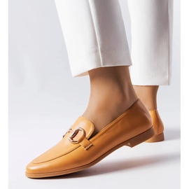 Brown flat loafers from Jomphe orange 1 Brown flat loafers from Jomphe orange 1