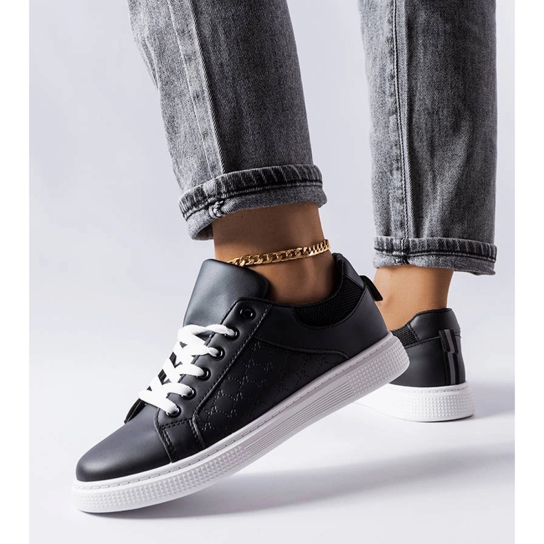 Black sneakers with Dreux embossing 1