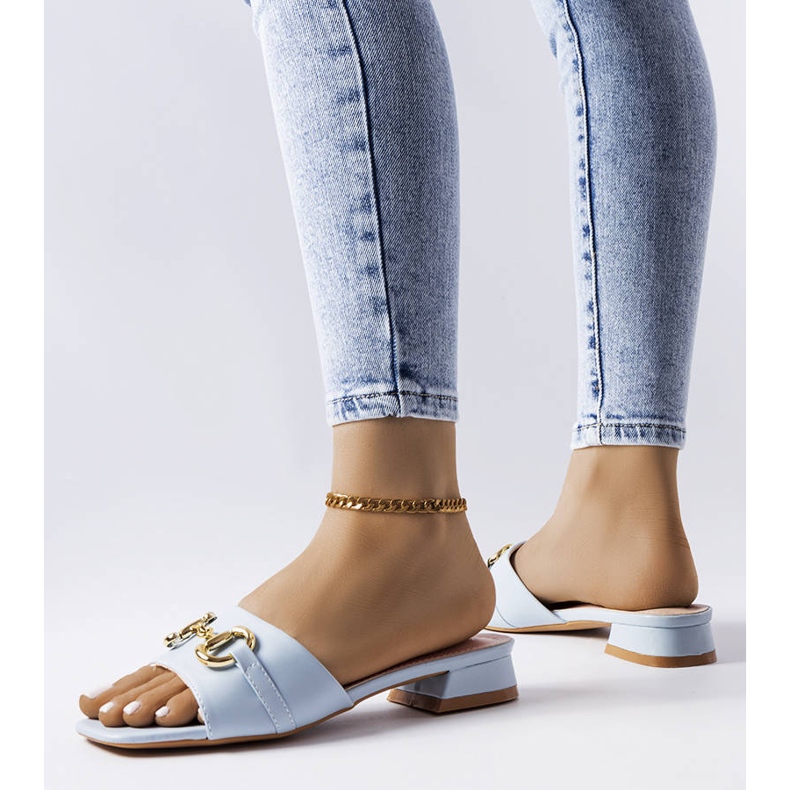 Blue chain high heel sandals from Chabot 1