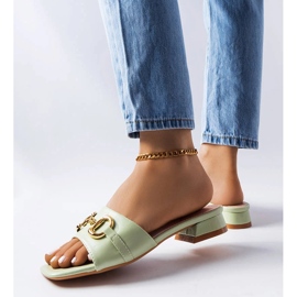 Green chain high heel sandals from Chabot 1