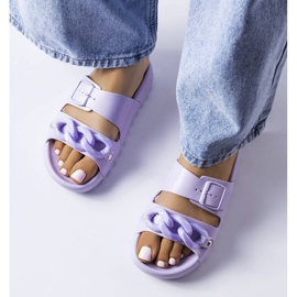 Purple rubber slippers from Étoile violet 1
