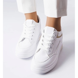 White sneakers with glitter inserts from Bonevil 1