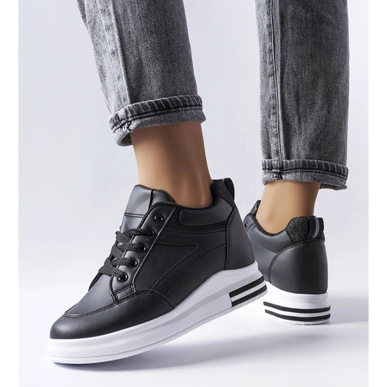 Bonevil black glitter sneakers 1