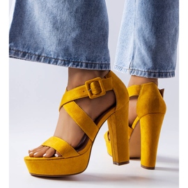 Yellow Sevier block sandals 2