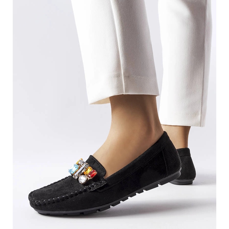 Black moccasins with a leather insole from Bertrand 1