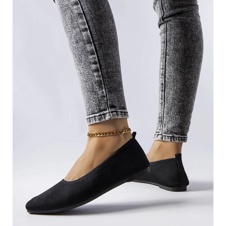 Black fabric ballerinas from Drouin 1