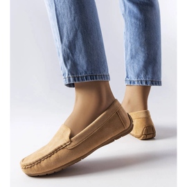 Beige loafers with a leather Souplet insole 1