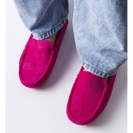 Pink loafers with a leather sole from Souplet 1