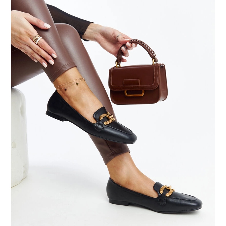 Black moccasins with a buckle from Rousseau 1