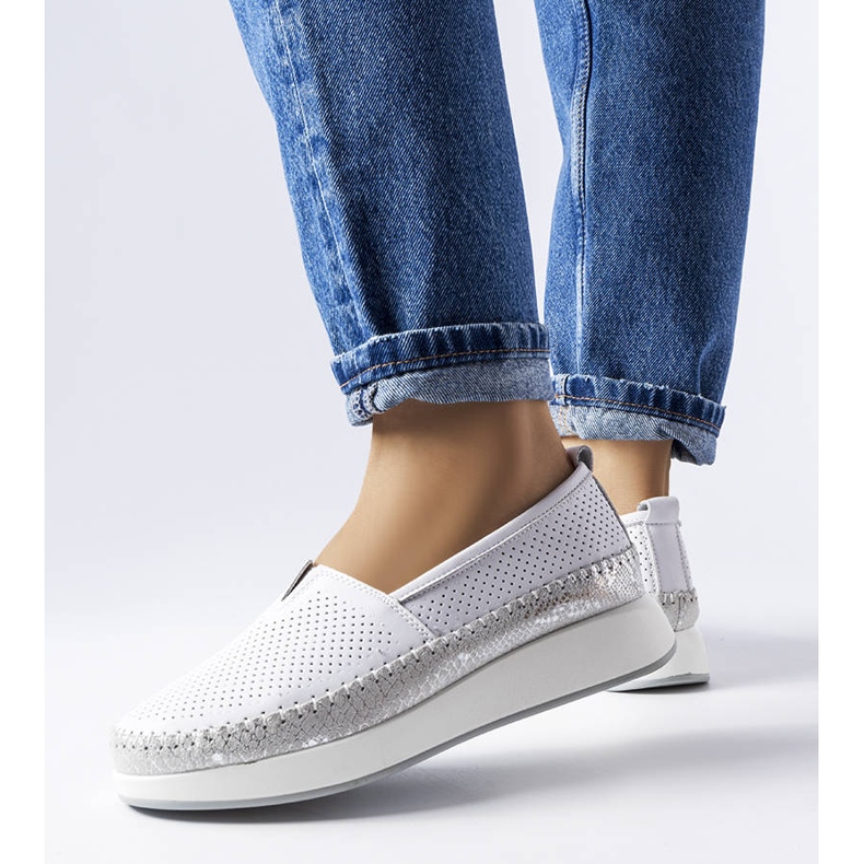 Gray openwork shoes from Noruega grey 1