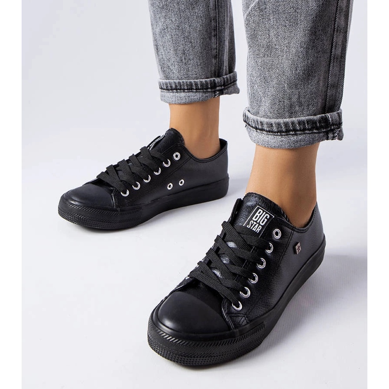 Big Star V274871 black eco-leather sneakers 1