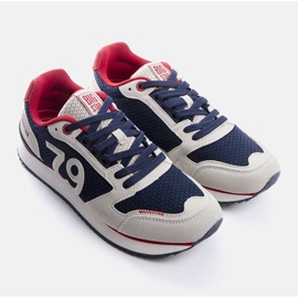 Beige and navy blue Big Star sneakers LL174256 1