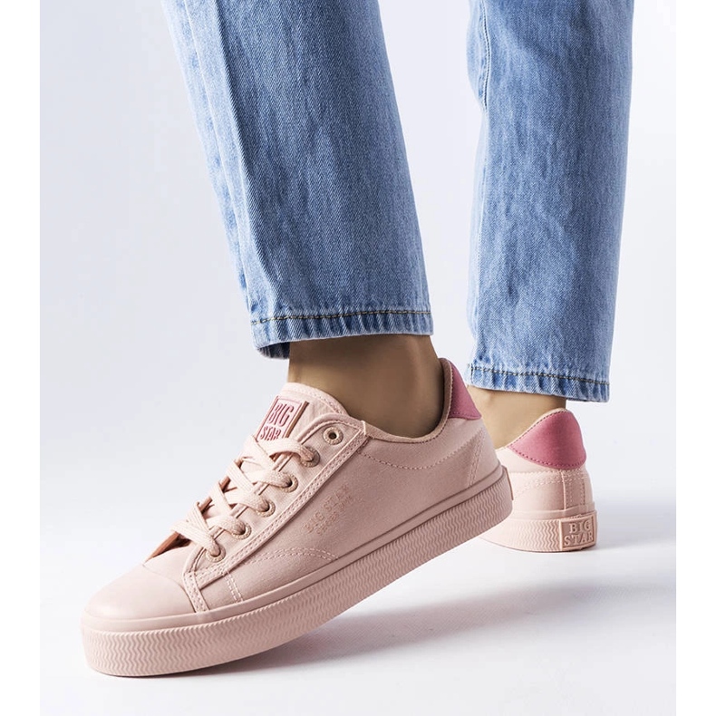 Pink fabric sneakers from Big Star LL274095 1 Pink fabric sneakers from Big Star LL274095 1