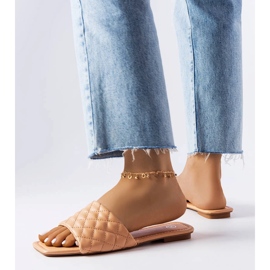 Pink elegant slippers with quilting from Labrie 2