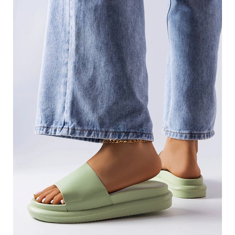 Green slippers on the Paquette platform 2