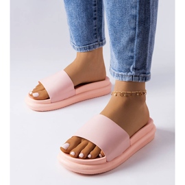 Pink slippers on the Paquette platform 1