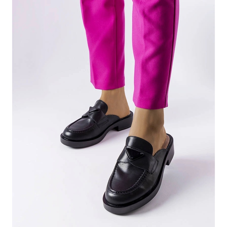 Black slides with a built-in toe from Berkshire 1