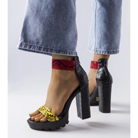 Yellow snake print sandals from Knoxville 1