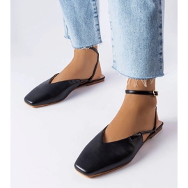 Black closed-toe sandals 1