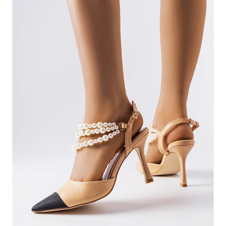 Beige pumps with pearls from Ridge 1