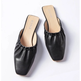 Black ruffled toe sandals from Aasiaat 1 Black ruffled toe sandals from Aasiaat 1