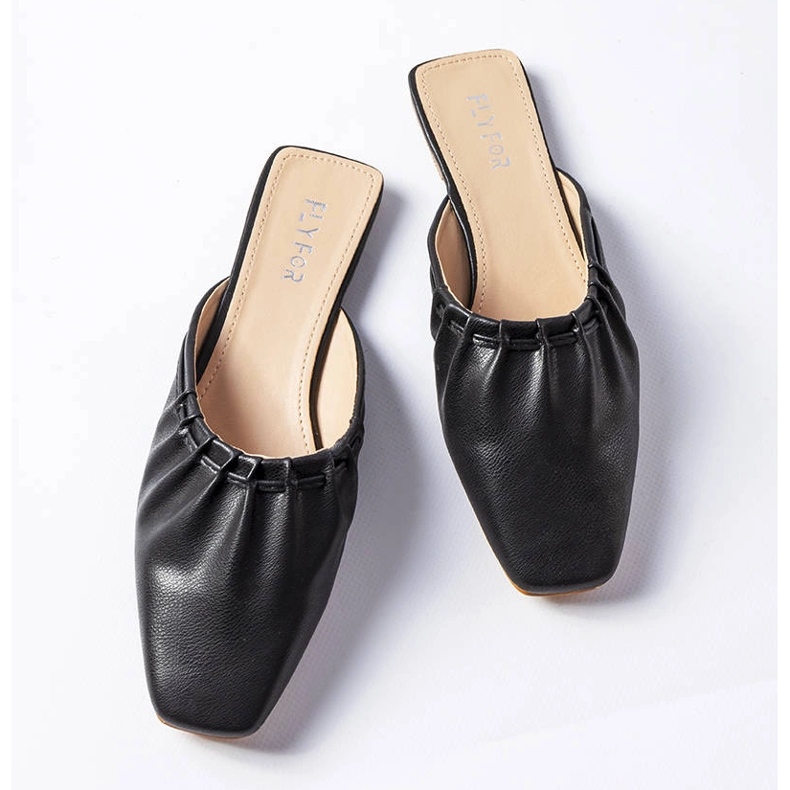 Black ruffled toe sandals from Aasiaat 1 Black ruffled toe sandals from Aasiaat 1