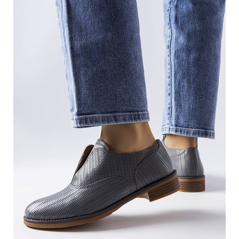 Gray LS5379 Taupe brogues grey 1