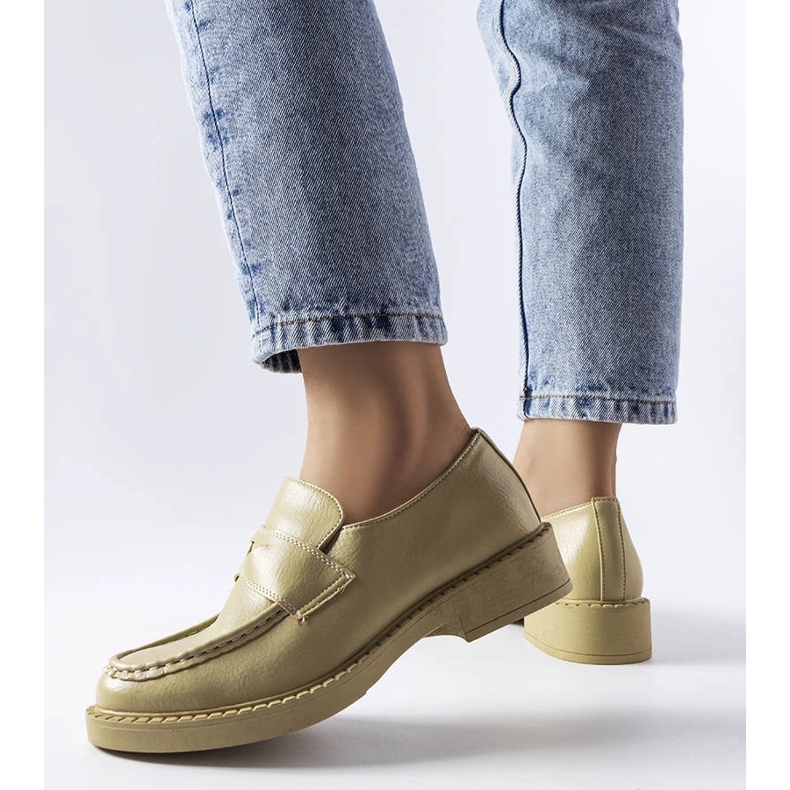 Green elegant loafers from Élodie 1