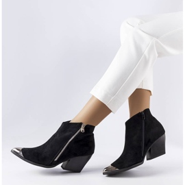 Black metal toe cowboy boots from Vergne 1