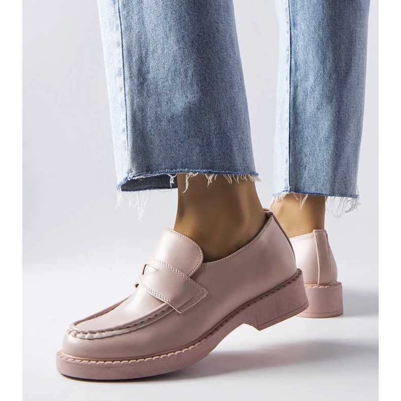 Pink elegant loafers from Élodie 1