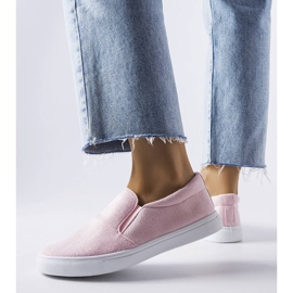 Pink fabric slip-on sneakers from Lajeunesse 1 Pink fabric slip-on sneakers from Lajeunesse 1