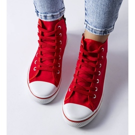 Red ankle boots from Alaine 1