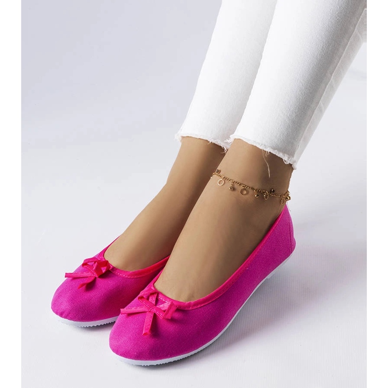 Pink fabric ballerinas from Gendron 1