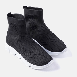Black sneakers with a sock upper from Olot 1