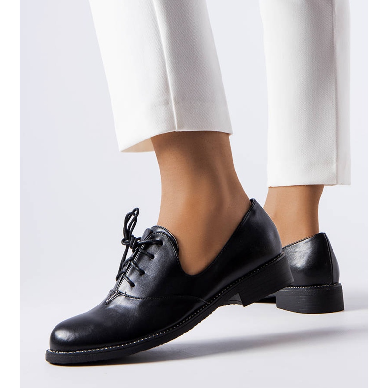 Black decorative loafers from Lajoie 1