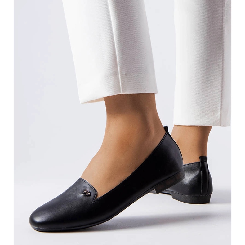 Black square toe flats from Noël 1