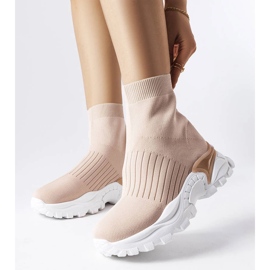 Beige sneakers with elastic uppers from Antonio 1