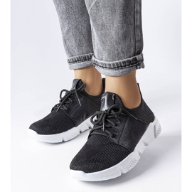 Black sneakers with a flexible upper from Legnago 1